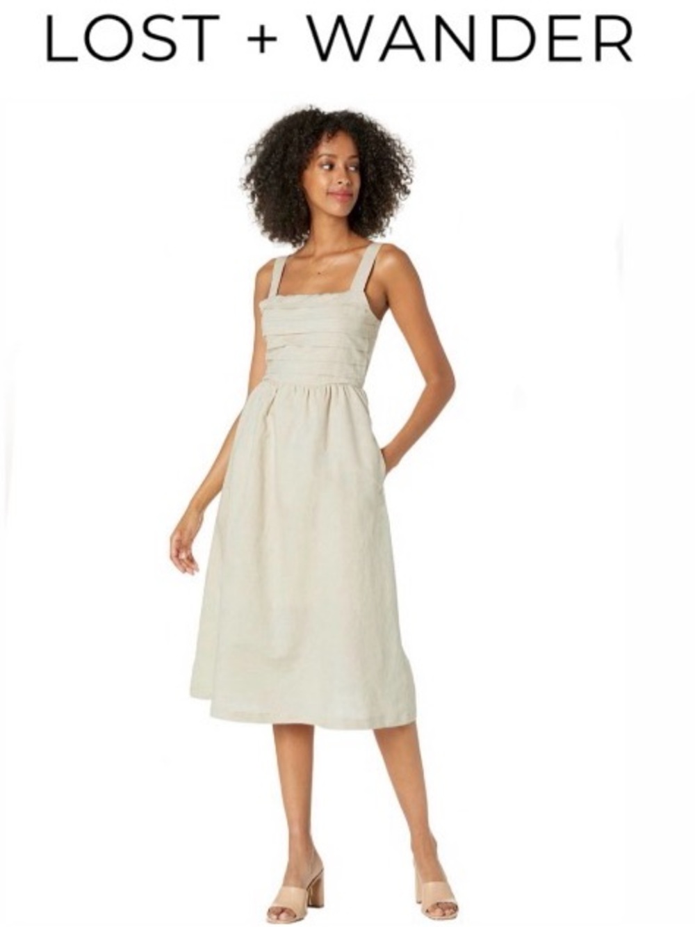 LOST + WANDER Natural State Midi Dress - Size Small - NWT